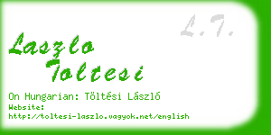 laszlo toltesi business card